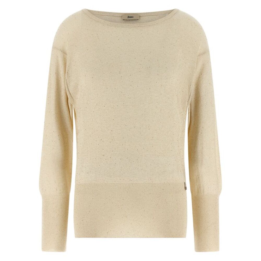 Herno Women Lamé And Sequin Yarn Sweater